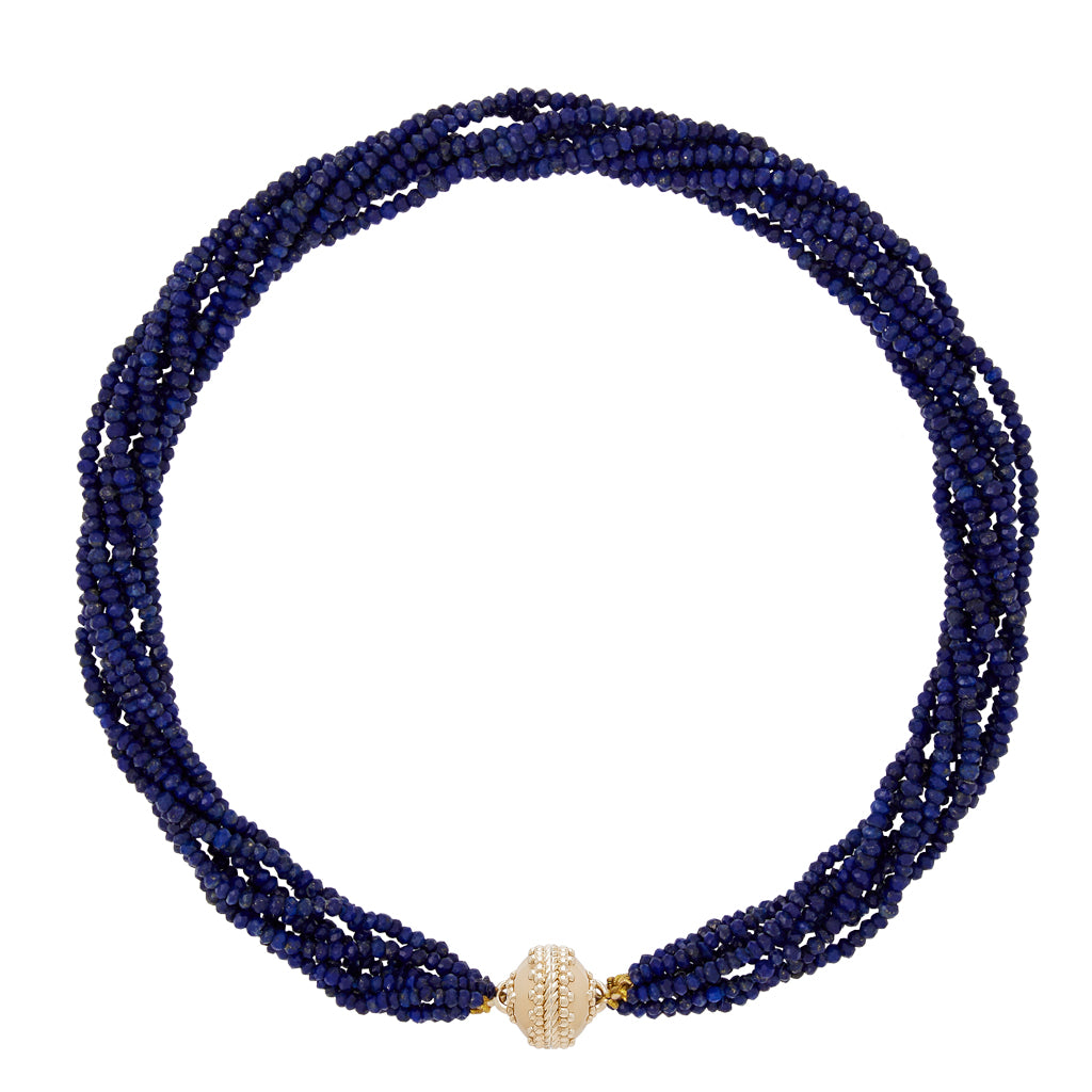 Small Michel Lapis Multi-Strand Necklace