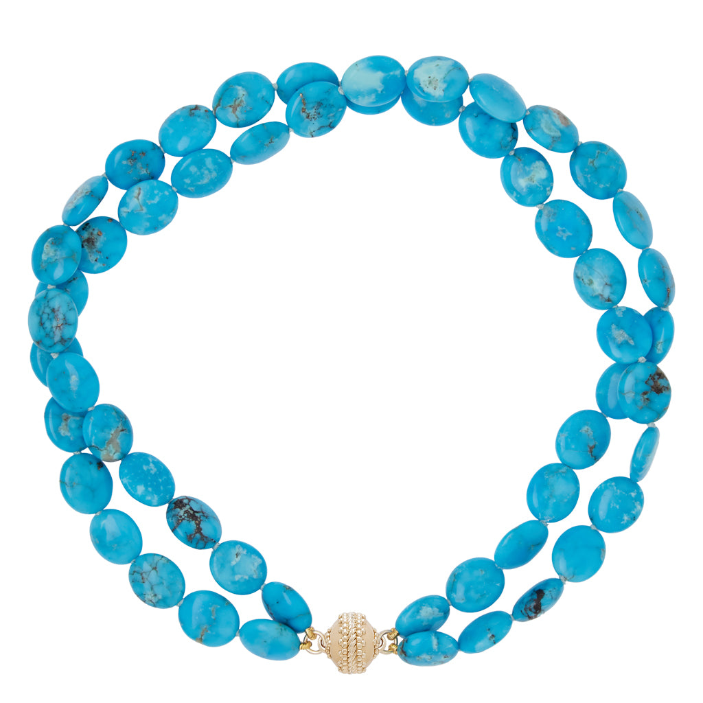 Helen Turquoise Double Strand Necklace