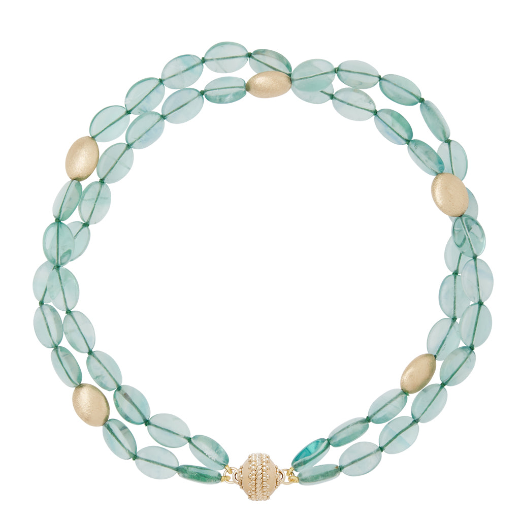 Gold Rush Green Flourite Necklace