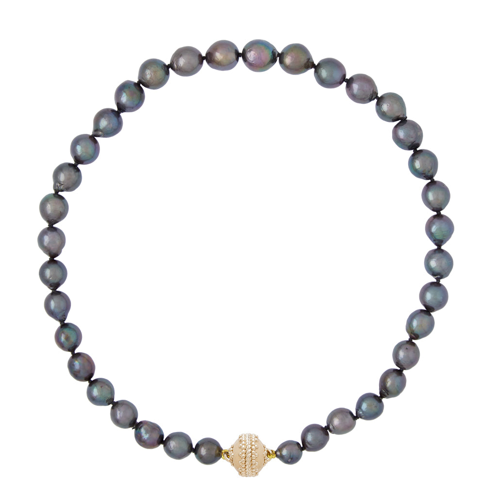 Peacock Baroque Graduated Pearl 9-11mm Necklace