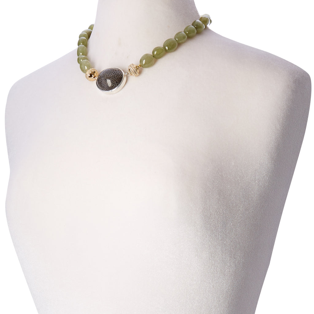 Helen Green Garnet Necklace