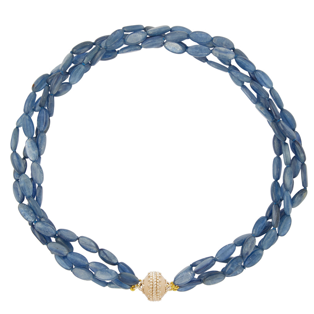 Blue Kyanite Oval Multi-Strand Necklace