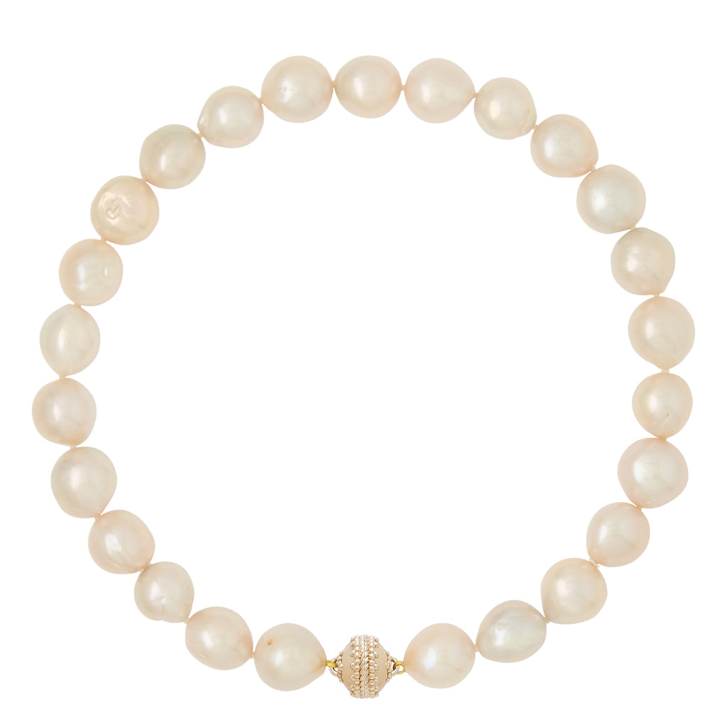 White Baroque Pearl 14-16mm Necklace