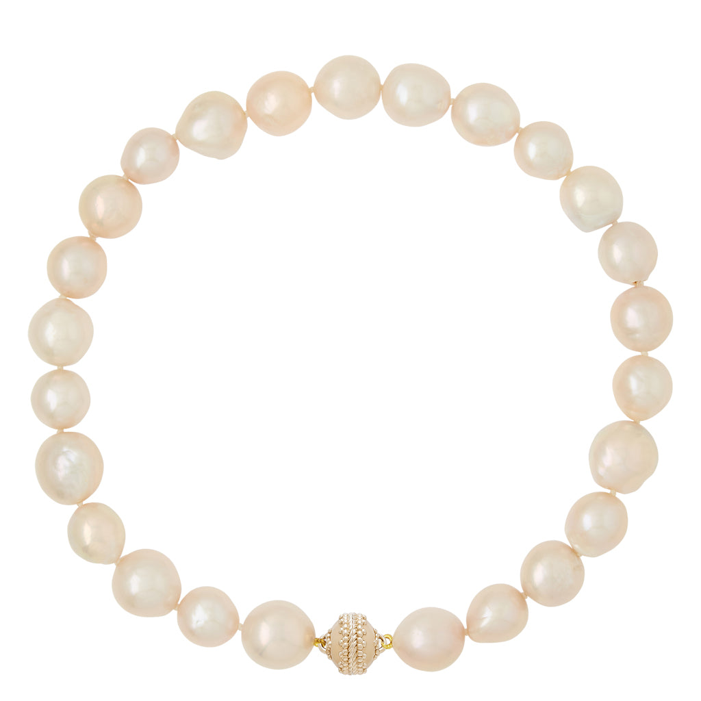 White Baroque Pearl 12-15mm Necklace