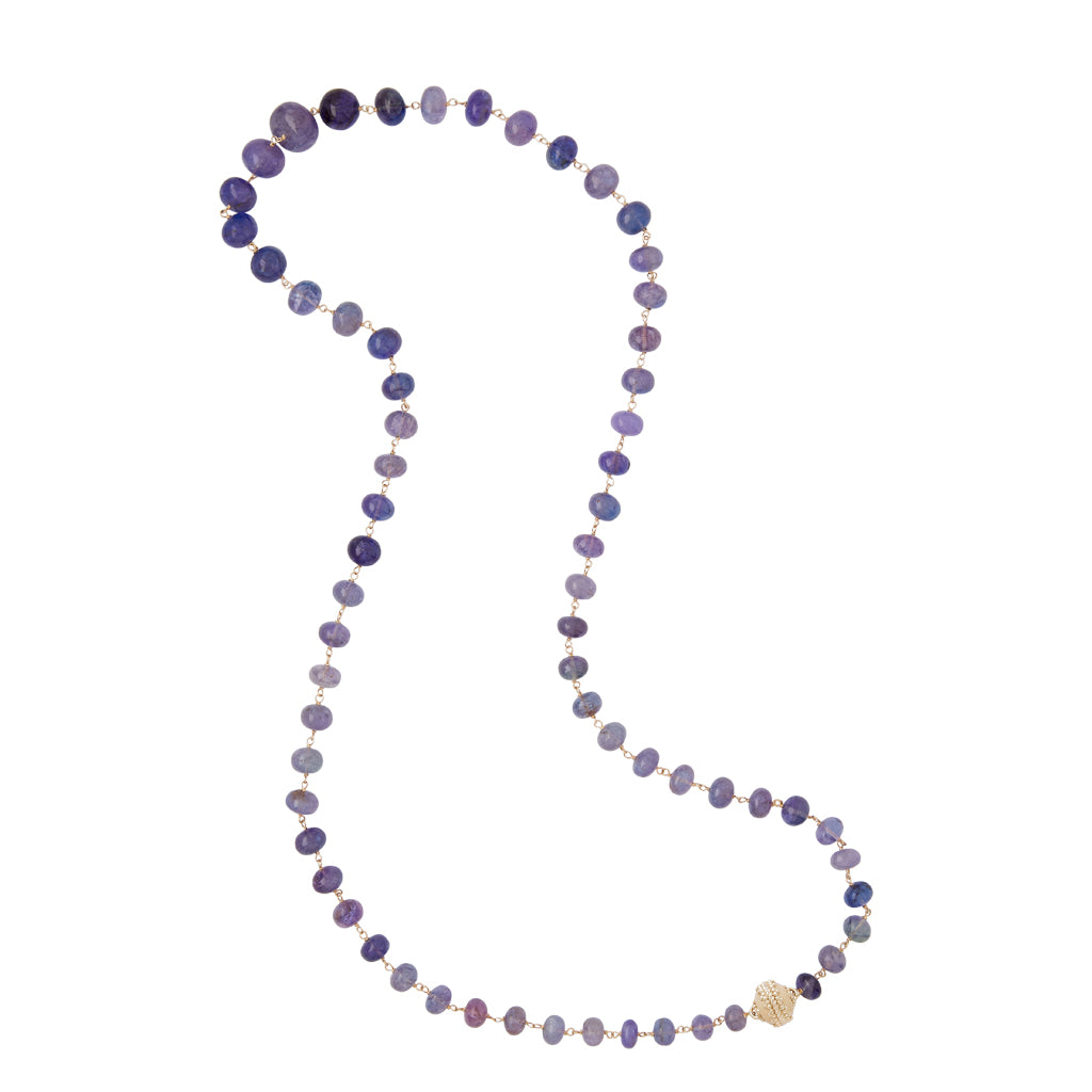 Caspian Graduated Purple Tanzanite Necklace