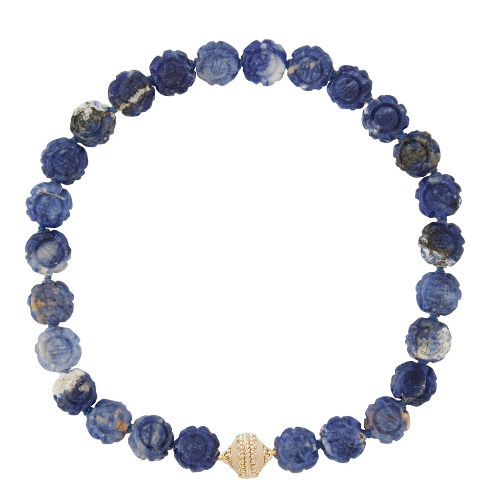 Carved Sodalite Necklace