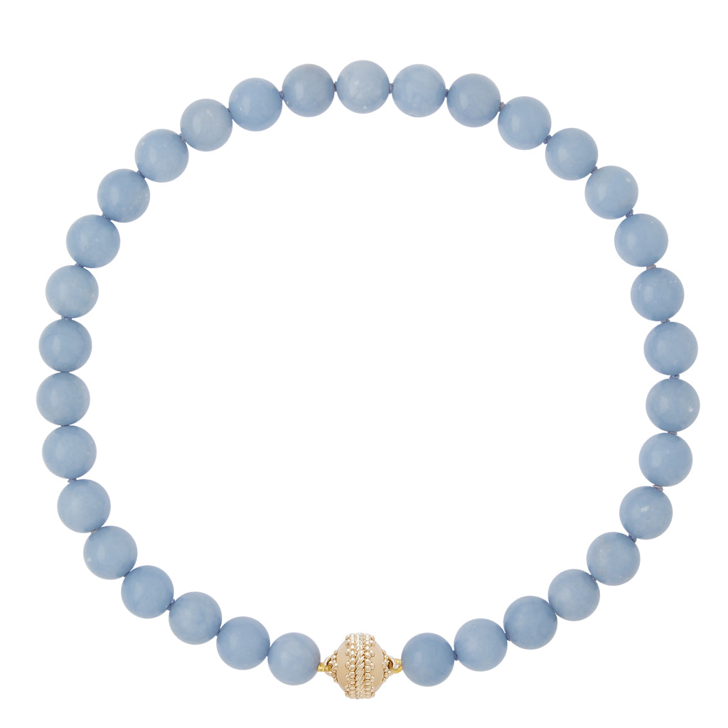 Victoire Angelite 12mm Necklace
