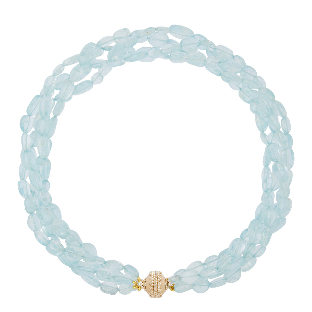 Brazil Aquamarine Multi-Strand Necklace