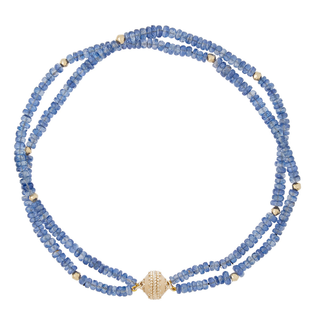 Peppercorn Blue Kyanite Double Strand Necklace