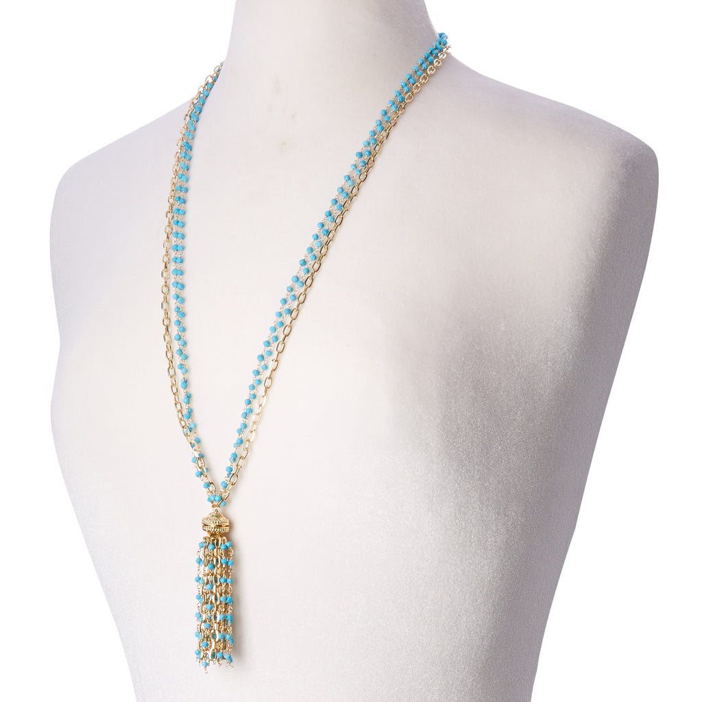 Ashley Turquoise Multi-Strand Necklace
