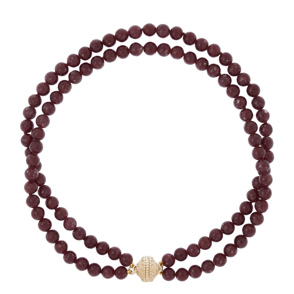 Victoire Lepidolite 8mm Double Strand Necklace