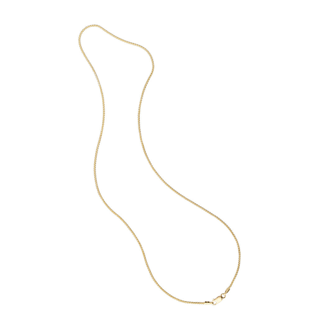 Round Wheat Necklace Chain, 16"L