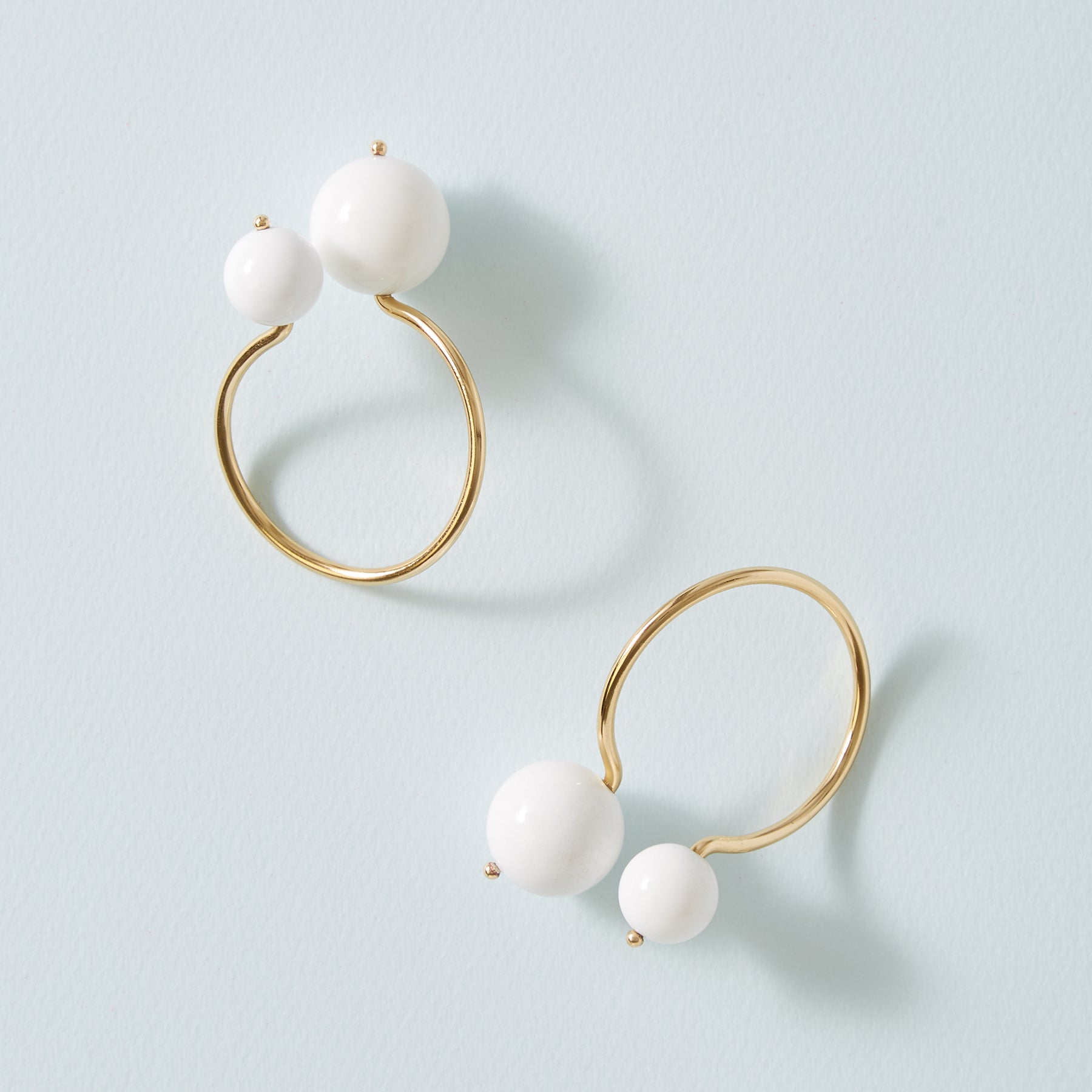 Victoire White Agate Napkin Rings