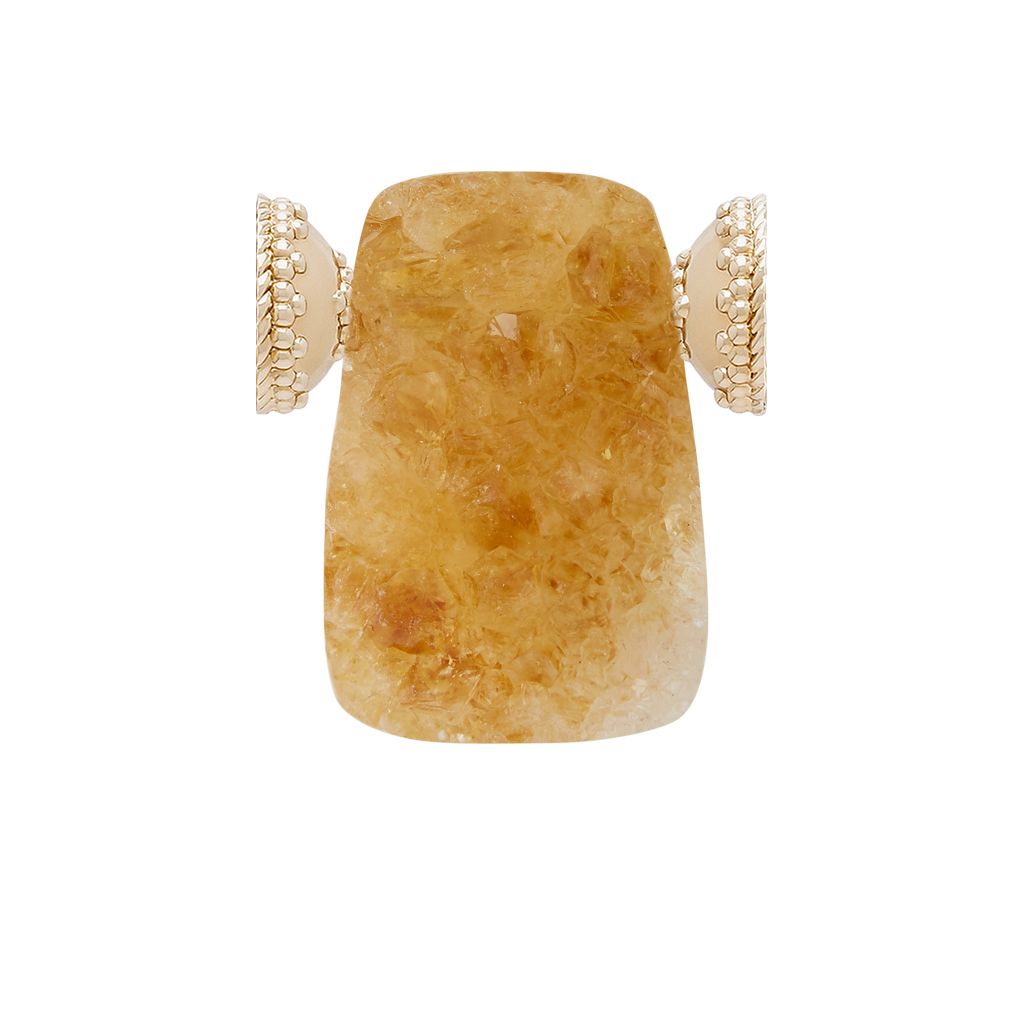 Large Light Citrine Druzy Centerpiece