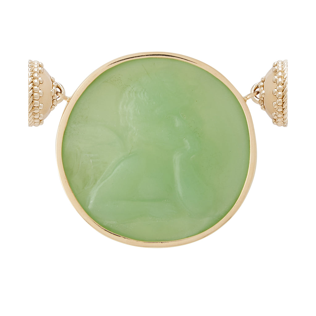 Classic Cherub Mint Italian Glass Centerpiece