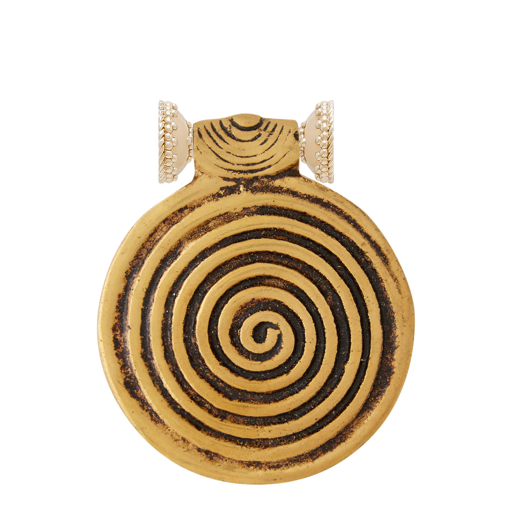 Tibetan Treasure Spiral Medallion Centerpiece