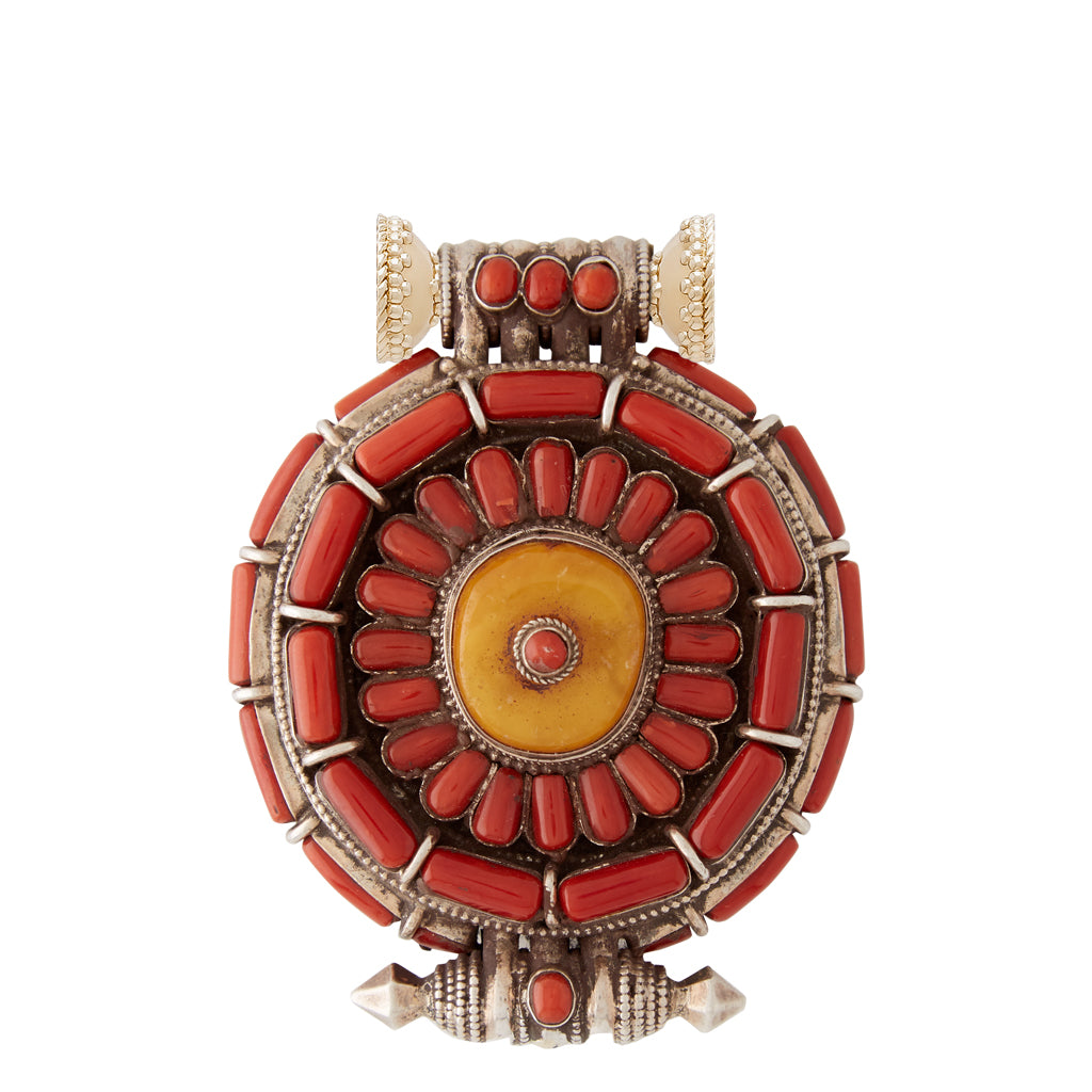 Tibetan Treasure Large Medallion Centerpiece