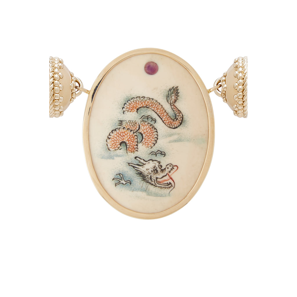 Dragon Zodiac and Amethyst Centerpiece