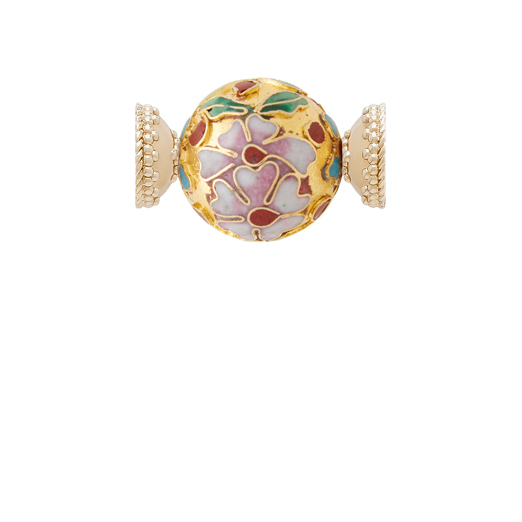 Victoire Gold Floral Cloisonné 20mm Centerpiece