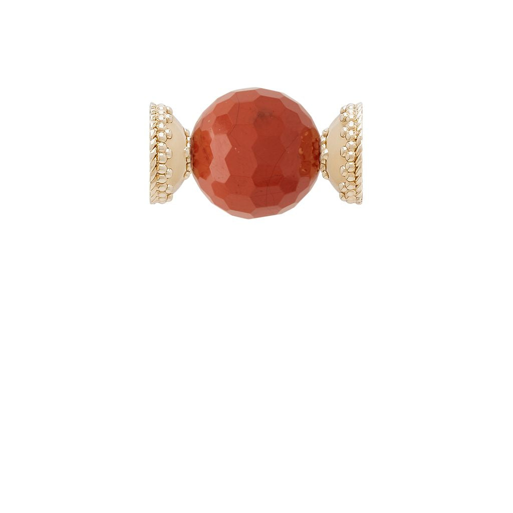 Victoire Faceted Red Jasper 18mm Centerpiece