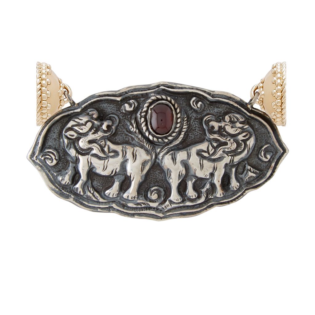 Tibetan Treasures Wild Boars and Garnet Centerpiece