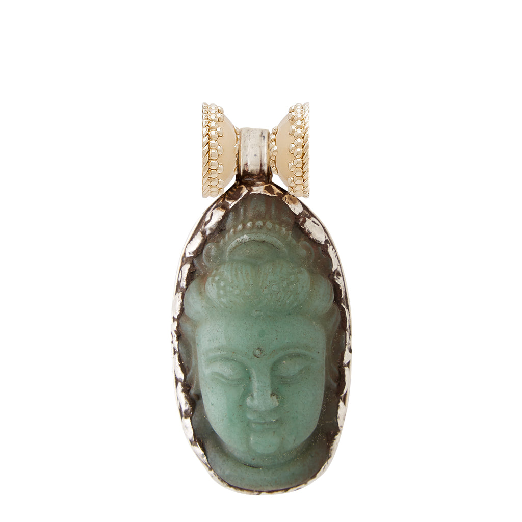 Tibetan Treasure Aventurine Buddha Centerpiece