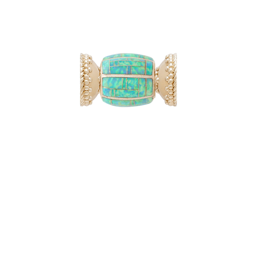 Japanese Green Opal Barrel Centerpiece