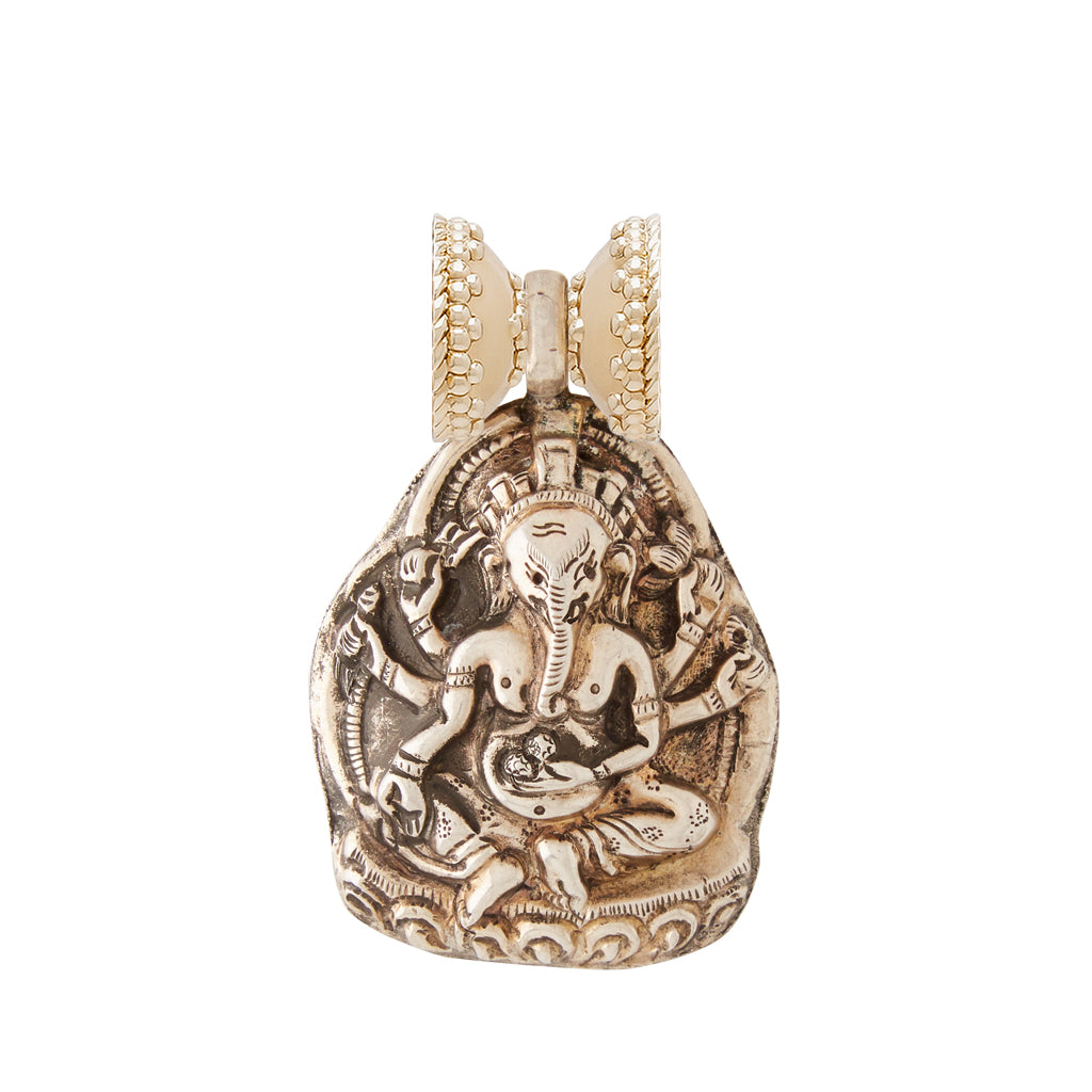 Tibetan Treasure Silver Ganesh Centerpiece