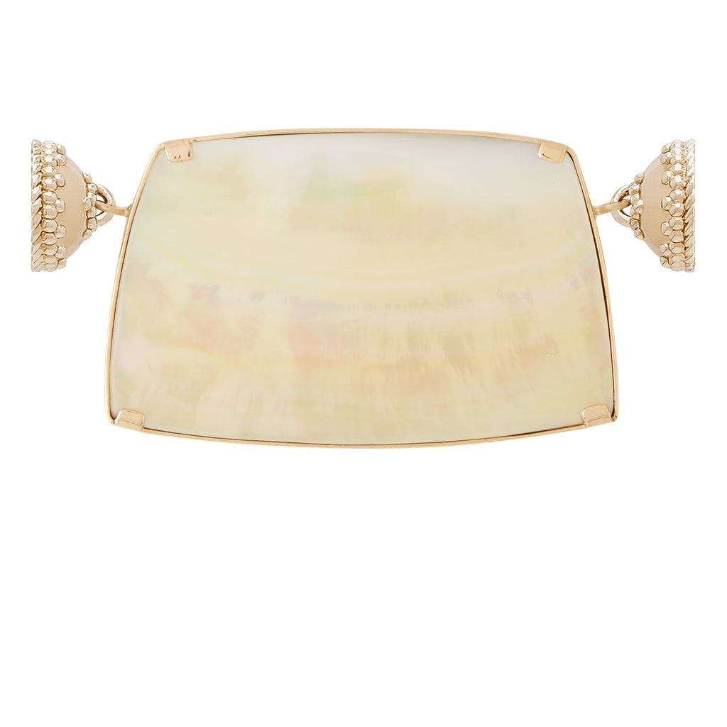 Opalized Petrified Wood Shield Centerpiece