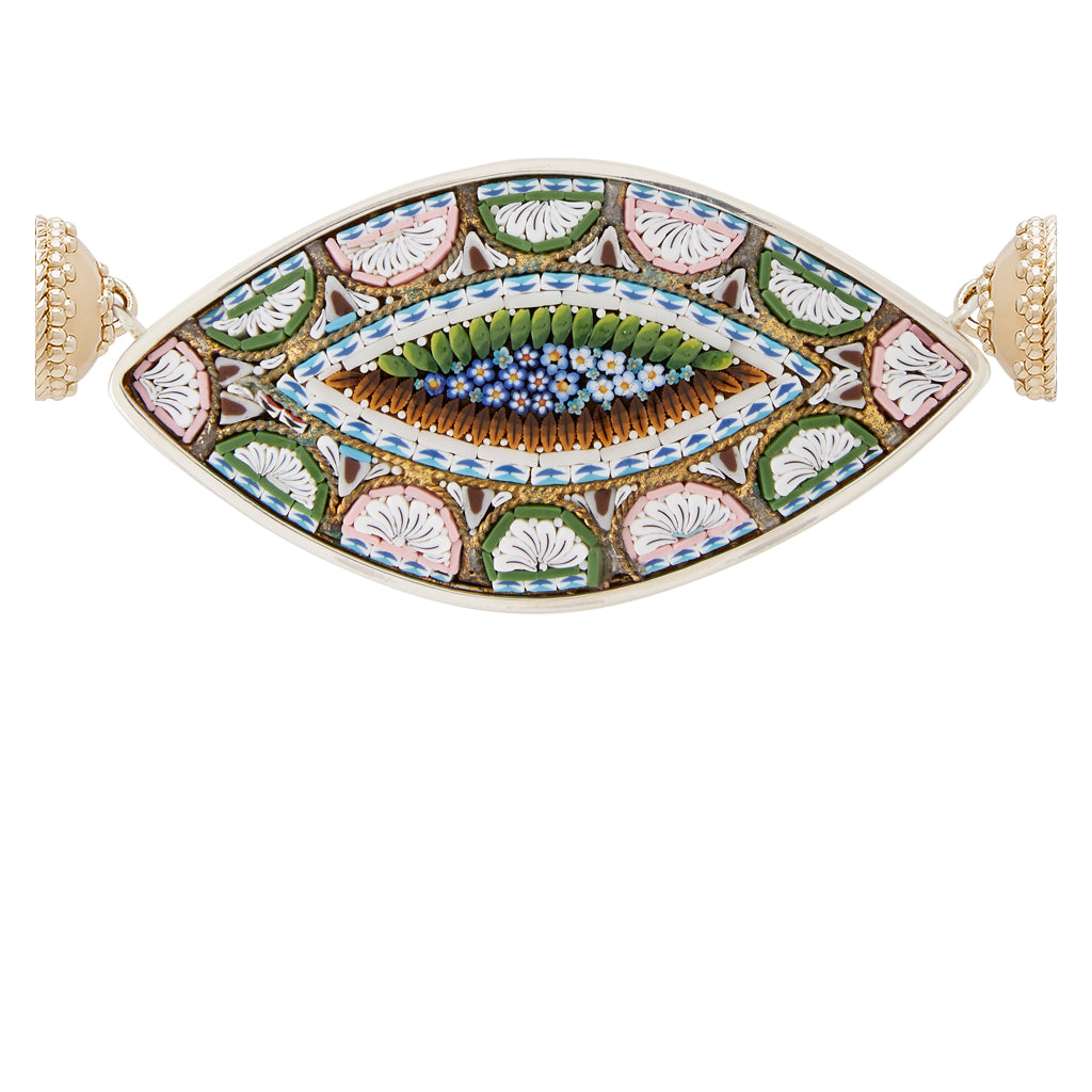 Green & Pink Italian Mosaic Centerpiece
