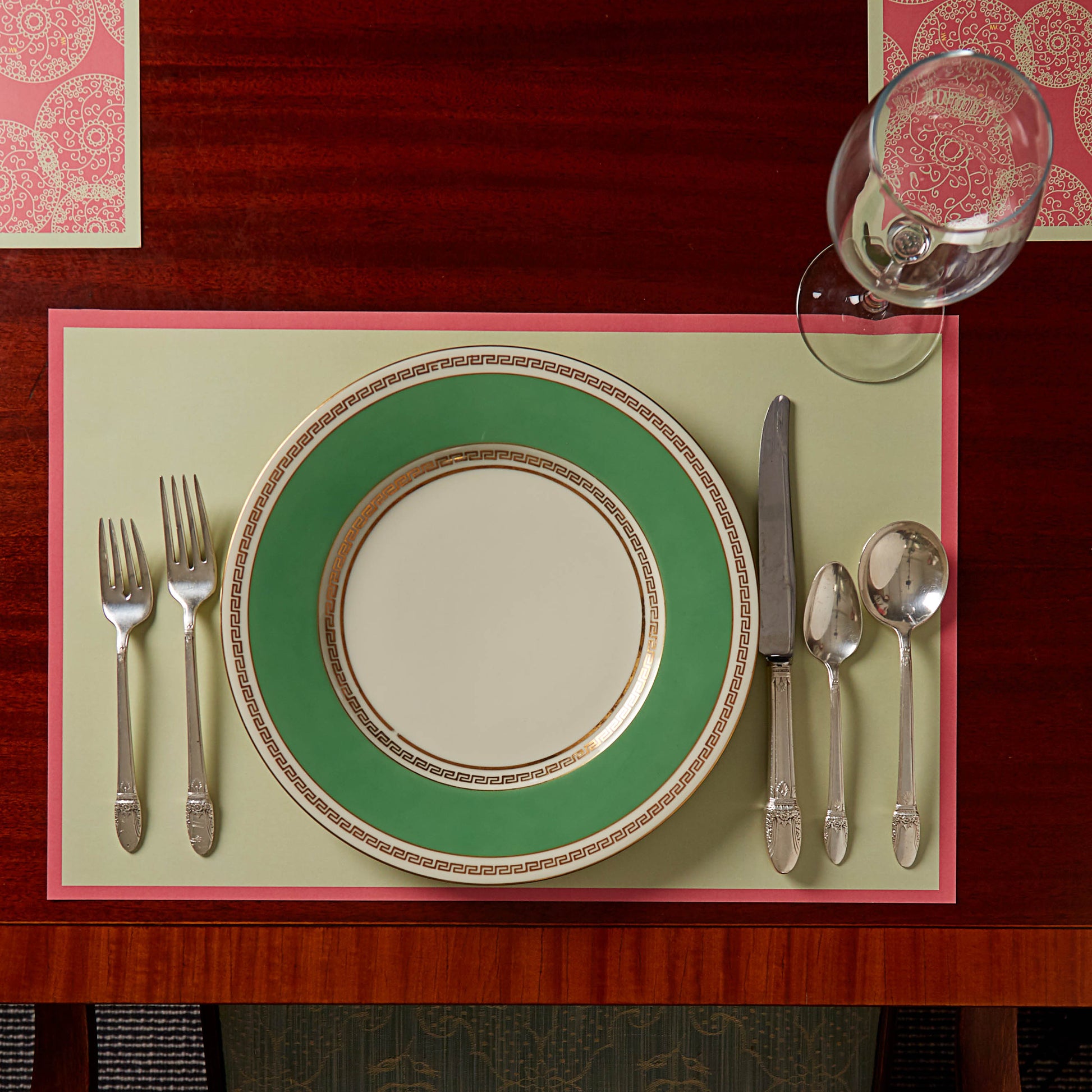 Pink Dharma Reversible Placemats, Set of 12