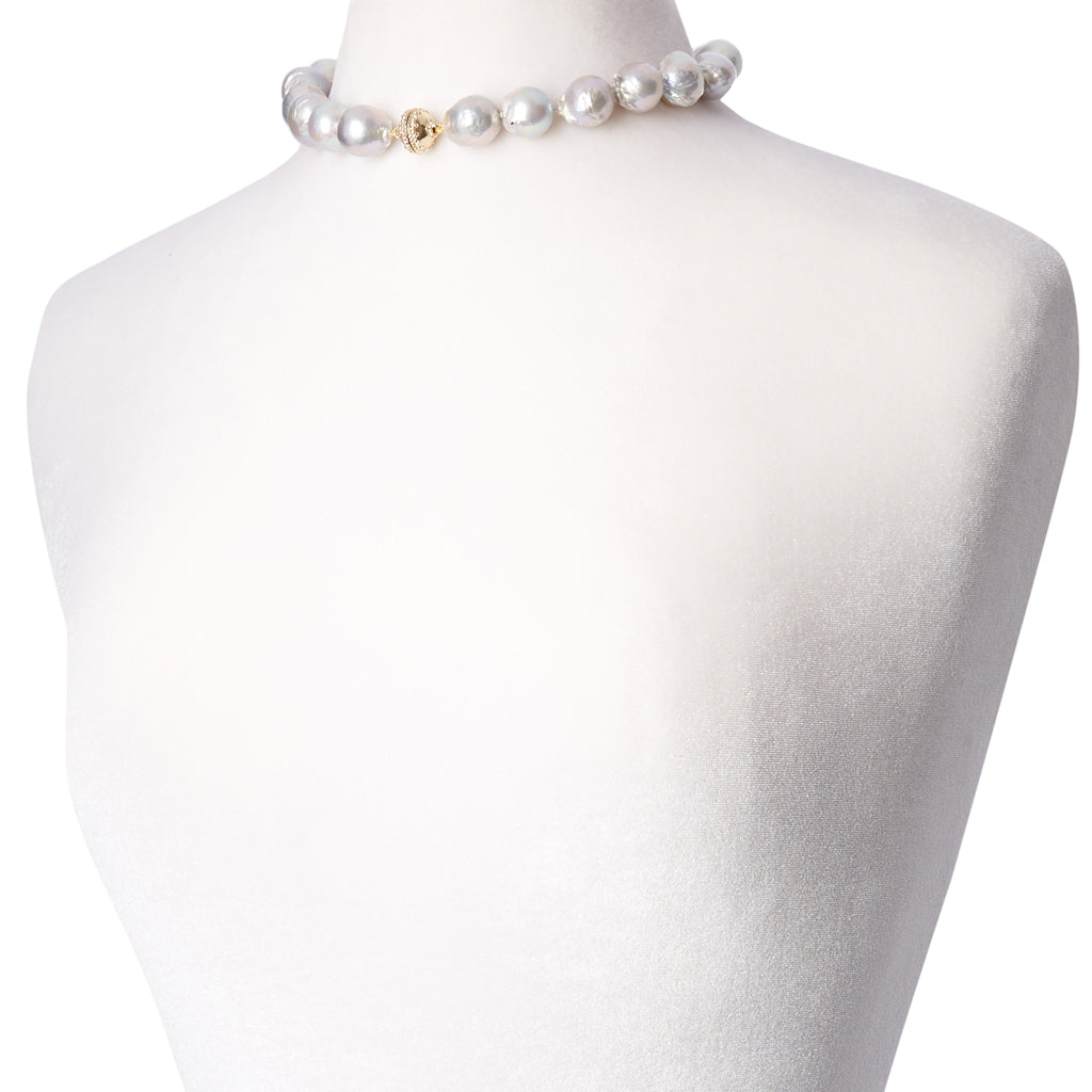 Gray Baroque Pearl 16.5mm Necklace