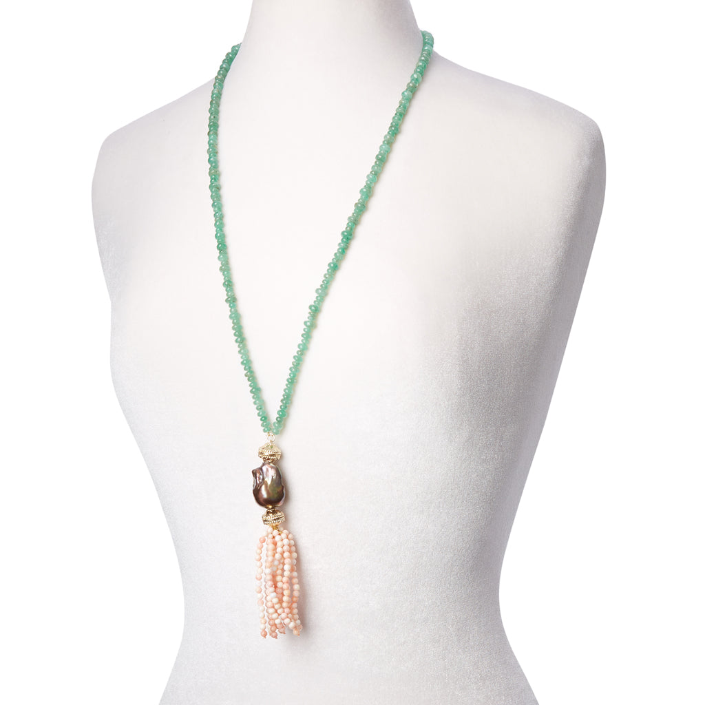 Ethiopian Emerald Rondell Double Strand Necklace