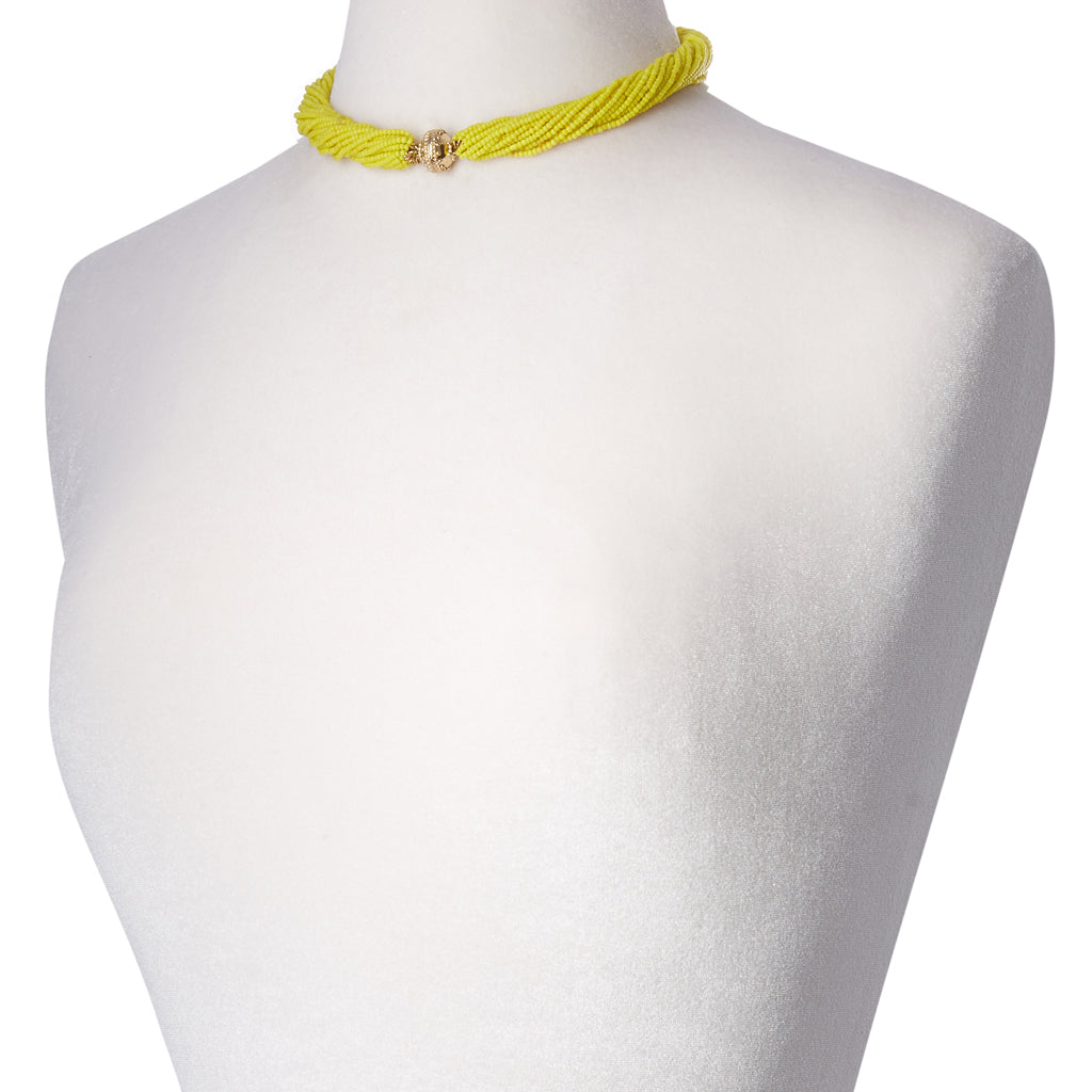 Emily Canary Yellow Multi-Strand Necklace