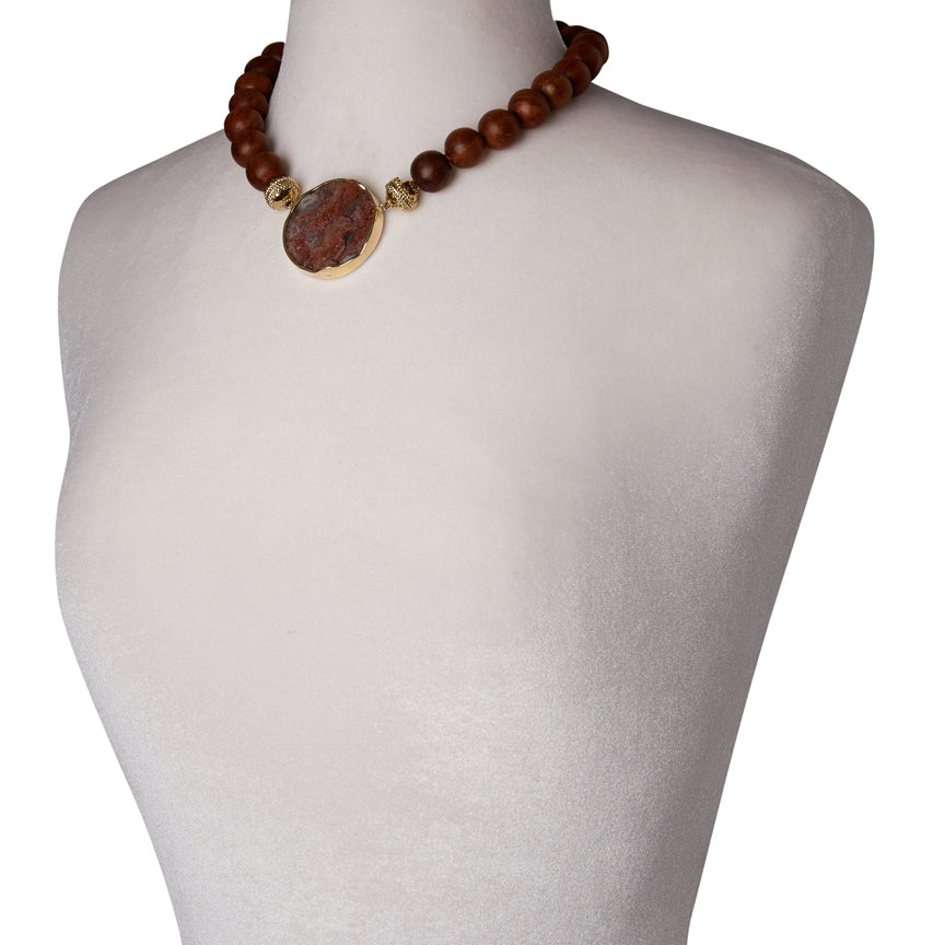 Victoire Wood 16mm Necklace