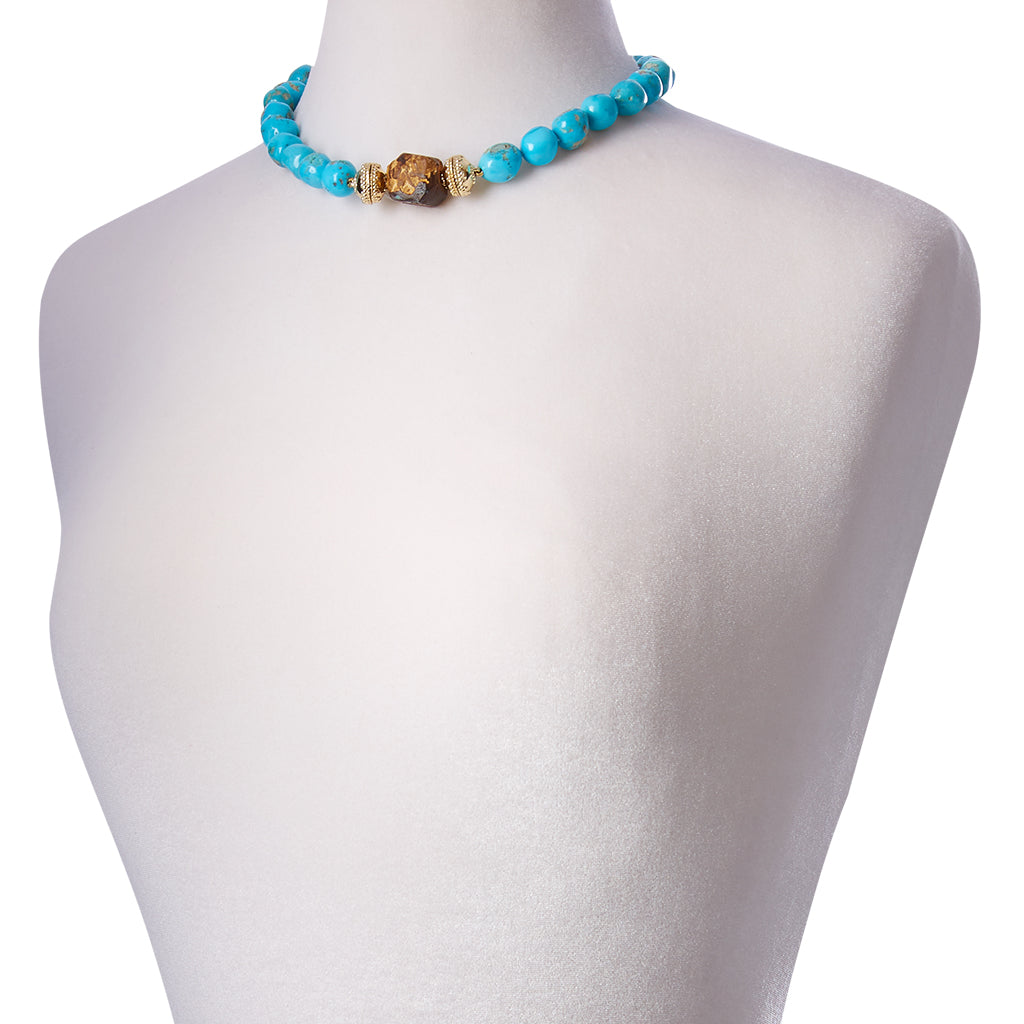 Rough Sleeping Beauty Turquoise Necklace