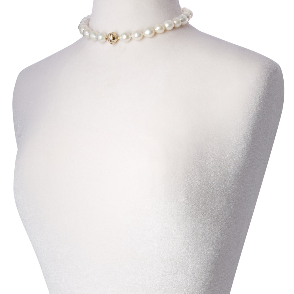 White Baroque Pearl 11-13mm Necklace