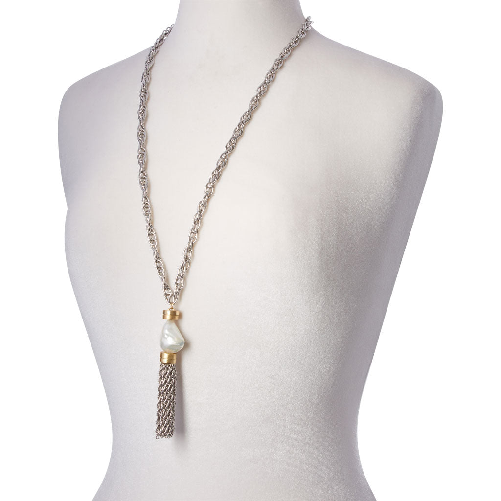 Mini Sheffield Rhodium Studio Tassel