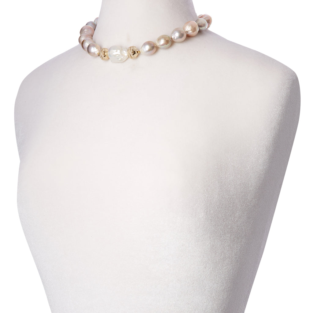 Multi Color Baroque Pearl Necklace