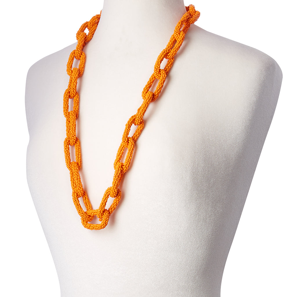 Palm Beach Links Orange Necklace