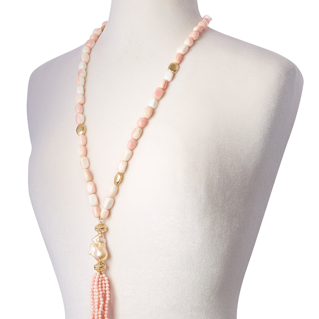 Gold Rush Queen Conch Double Strand Necklace