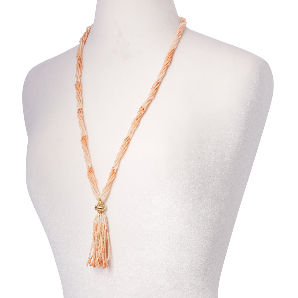 Michel Pink Opal Multi-Strand Necklace