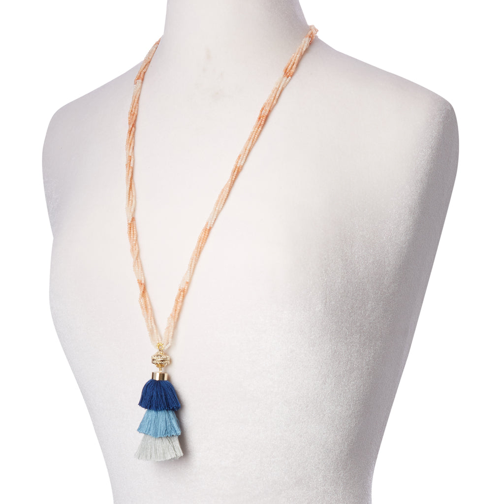 Michel Pink Opal Multi-Strand Necklace