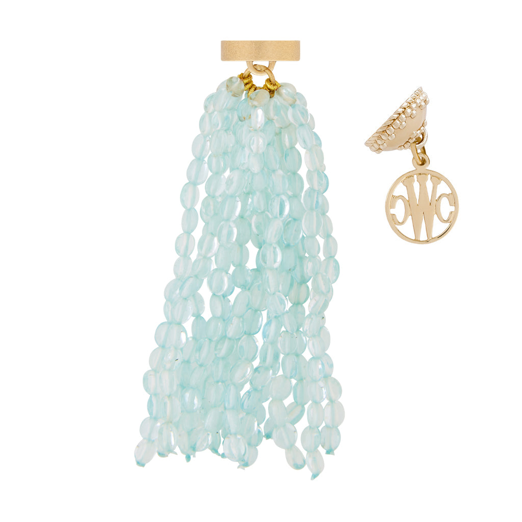 Aquamarine Small Coin Tassel