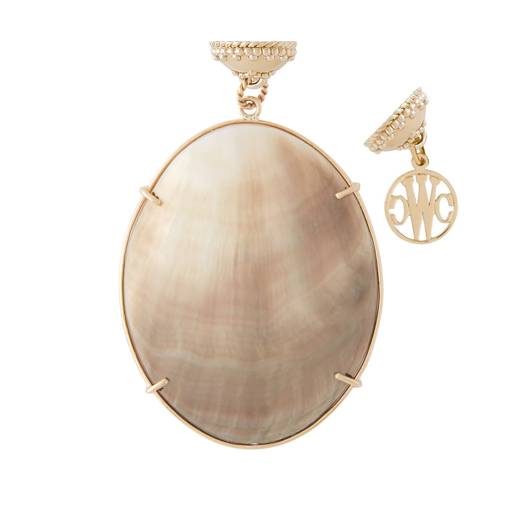 Oval Ombre Mother of Pearl Tag