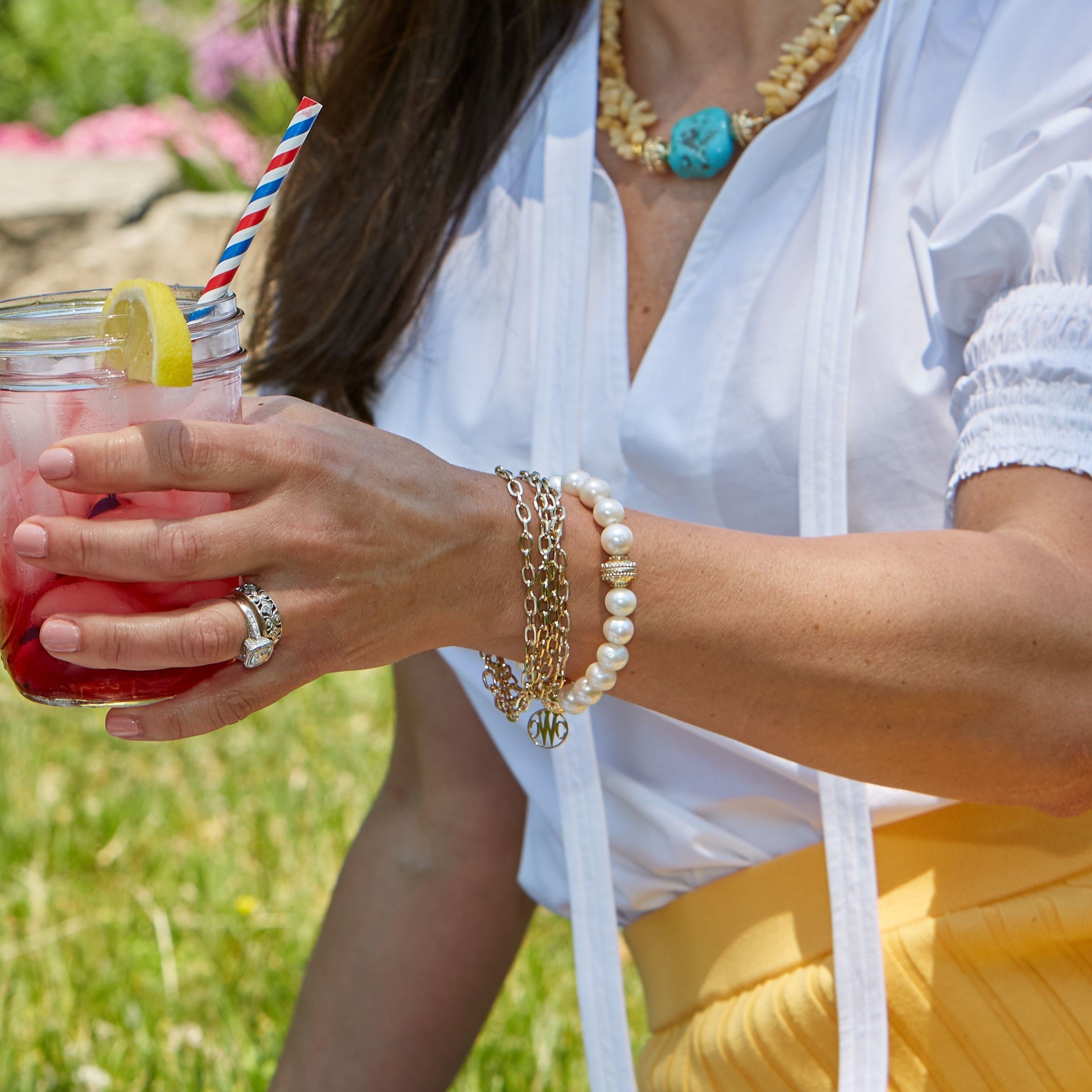 Signature Pearl Stretch Bracelet