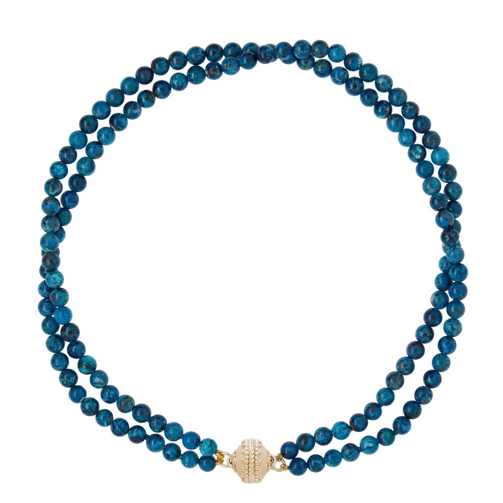 Victoire Chrysocolla 6mm Double Strand Necklace