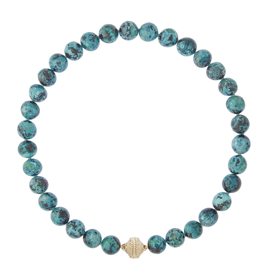 Victoire Chrysocolla 12mm Necklace