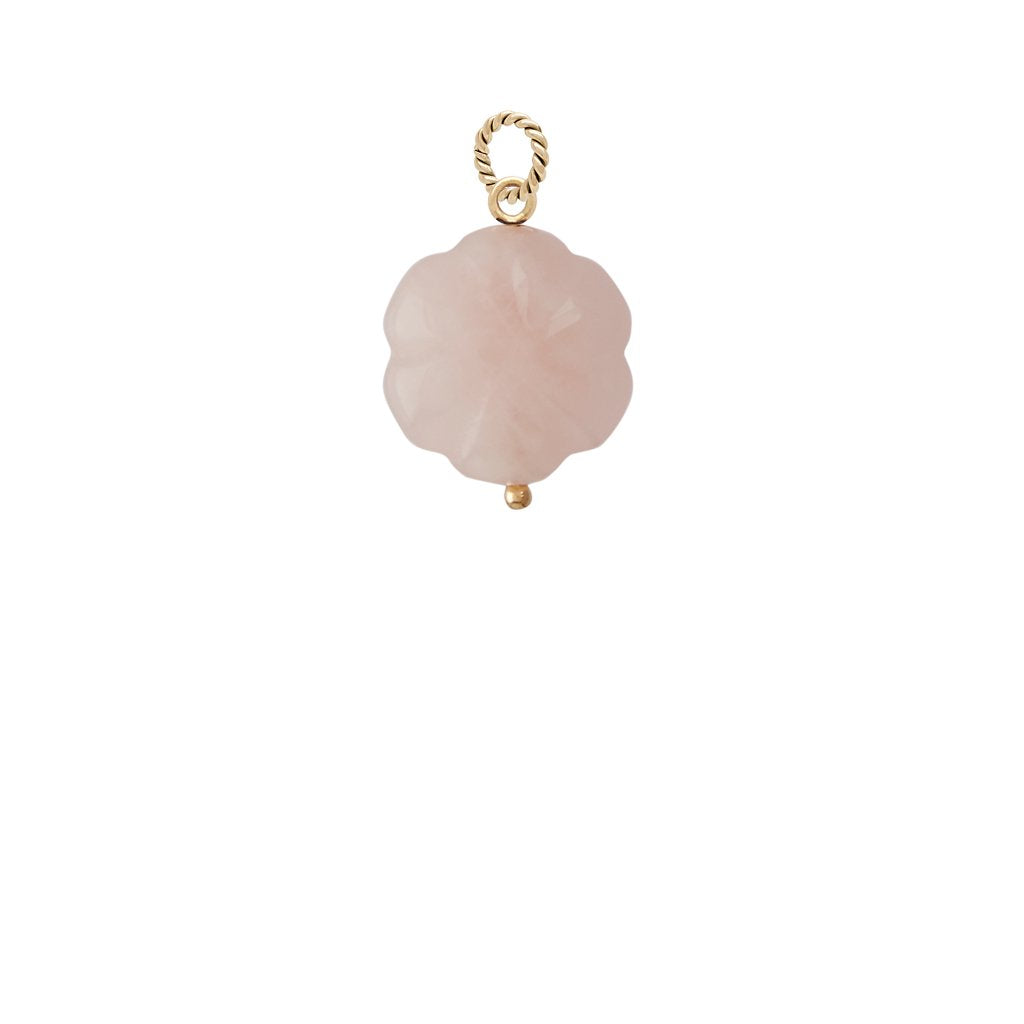 Rose Quartz Flower Charm