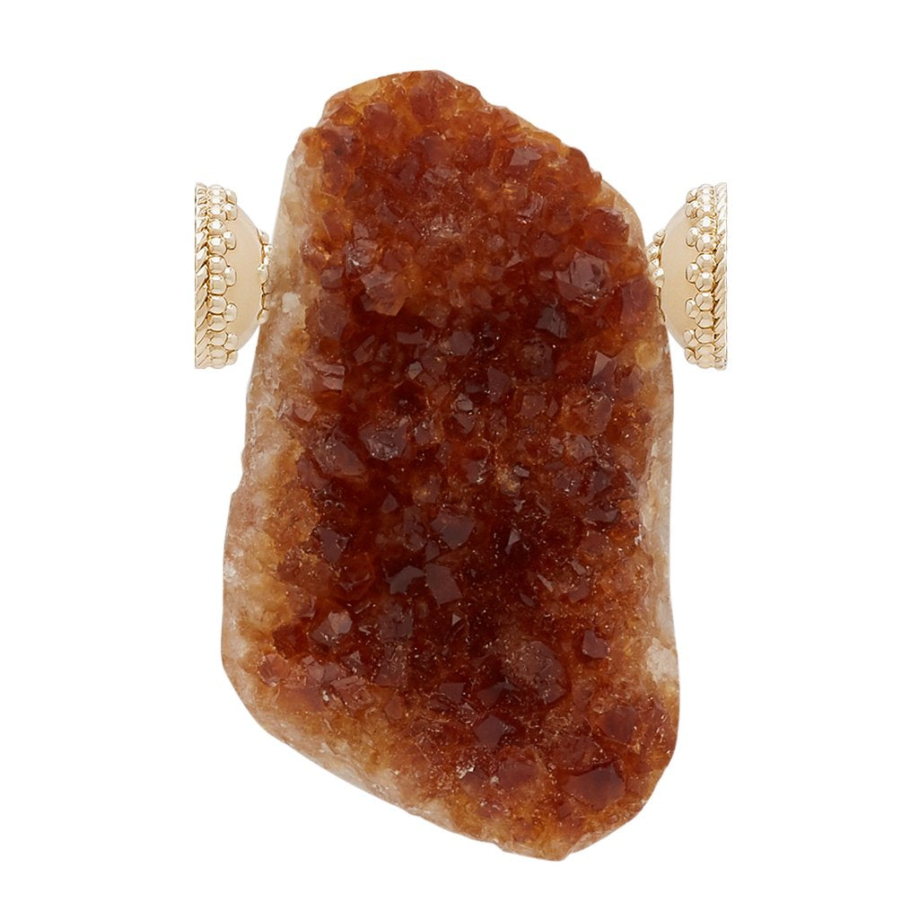 Large Dark Citrine Druzy Centerpiece